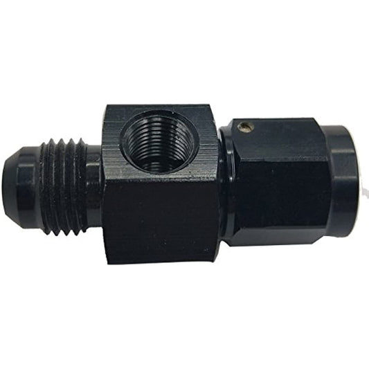 Nitrous Adapter With Two 1/8" NPT Ports For Gauge Paurge-4 AN Male To-4AN Female