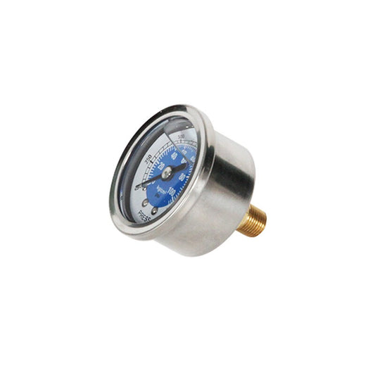NOS Nitrous Pressure Gauge liquid filled 0-1500PSI Blue-Faced Nitrous Gauge NEW